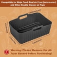 thumbnail image 3 of 2Pcs Silicone Air Fryer Liners for Ninja Foodi Dual DZ201, Non-Stick Reusable Basket Accessories, Fits 8 QT, Black, 3 of 7