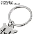 thumbnail image 3 of Llavero metálico con forma de gato, colgante decorativo para regalo., 3 of 7