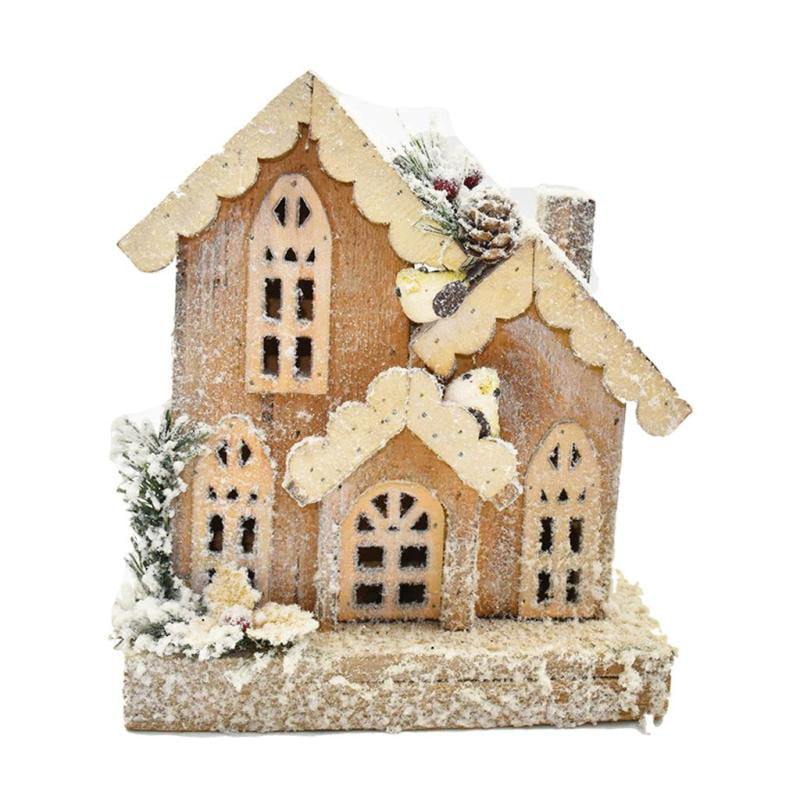 Details about   Resin Church House LED Light Ornament Christmas Decoration Shabby Chic Ornament 