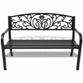 thumbnail image 1 of Anself Garden Bench Black Cast Iron, 1 of 5