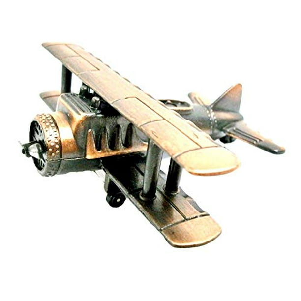 Taille-crayon miniature d'avion en bronze moulé sous pression en