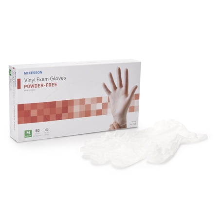 McKesson Confiderm Vinyl Exam Glove,Medium, 50 Count