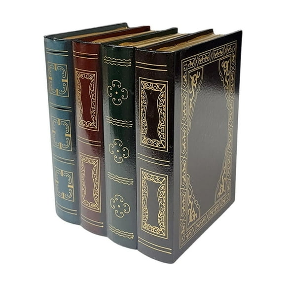 Boîte à Outils Boîte à Bijoux, Accessoires de Faux Livres Style Vintage et Organisateur de Livres de Simulation 7,9x6,2x5,5 Po, Déco en Bois pour Bureau, Étagère et Créer Ce Livre