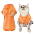 thumbnail image 2 of Cat Sweater, Winter Cat Sweater Coat - Soft Warm Cold Weather Clothes Knitwear for Kittens & Small Dogs Indoor Outdoor Wearing, Knitted Classic for Doggies Kitties Girls Boys, Orange S, 2 of 9