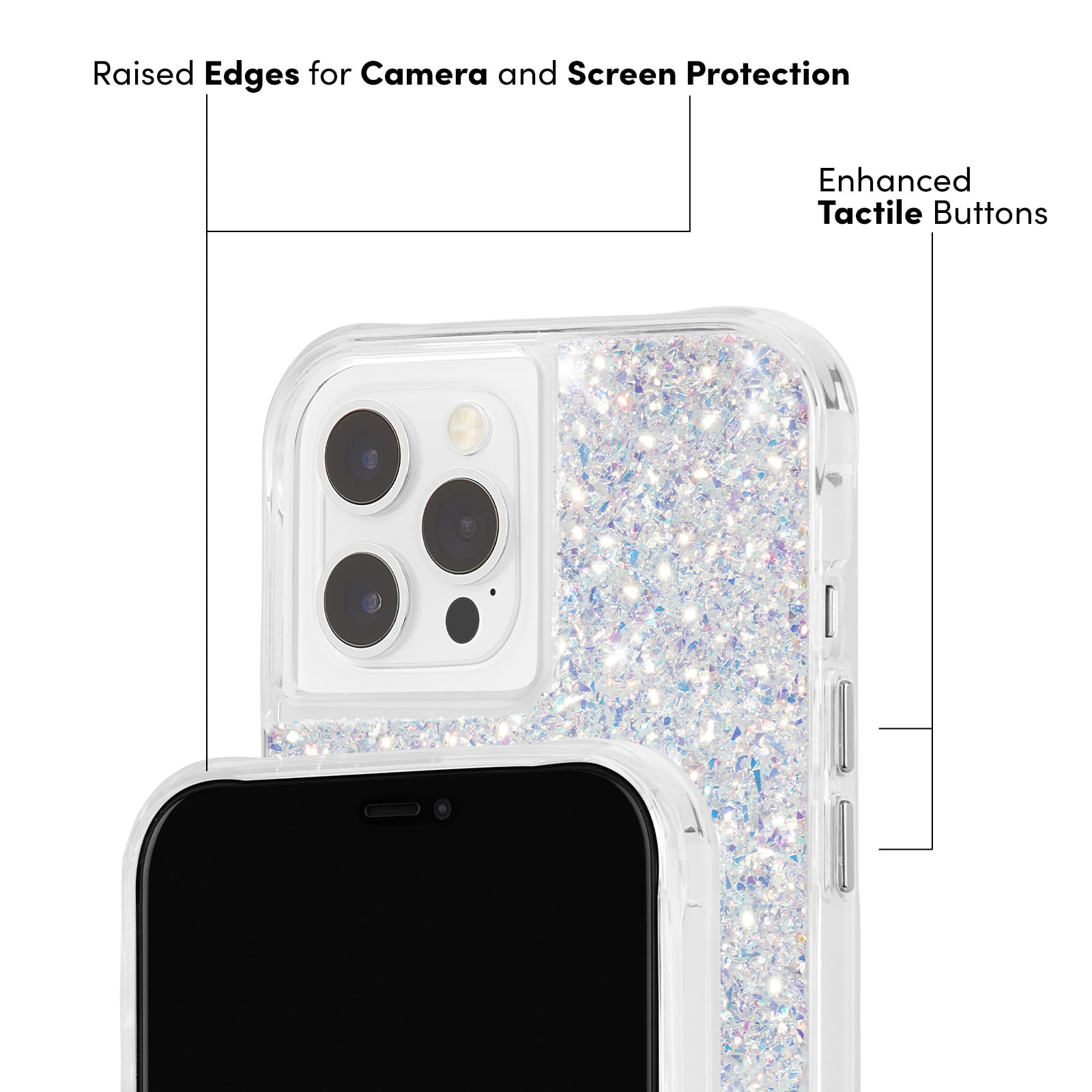 ポケットいっぱい Case-Mate Case-Mate Twinkle Case for iPhone 12 and iPhone 12  Pro (5G) 10 ft Drop Protection 6.1 inch Confetti