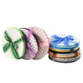 thumbnail image 3 of Green Cotton Woven Trivet Set with Holder, 7 inches Round Fabric Insulation Pads for Table Décor, 3 of 5