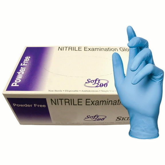 Skintx Medical Grade Nitrile Disposable Gloves, S2-50015-L-BX, (Pack of 200)
