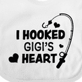 thumbnail image 4 of Inktastic I Hooked Gigi's Heart with Fishing Rod Boys or Girls Baby Bib, 4 of 4