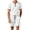 White, variant on hotojiny Men's 2 Pieces Set Short Sleeve Henley Shirts and Comfortable Shorts Set Summer Beach Vacation Outfits(White,X-Large)