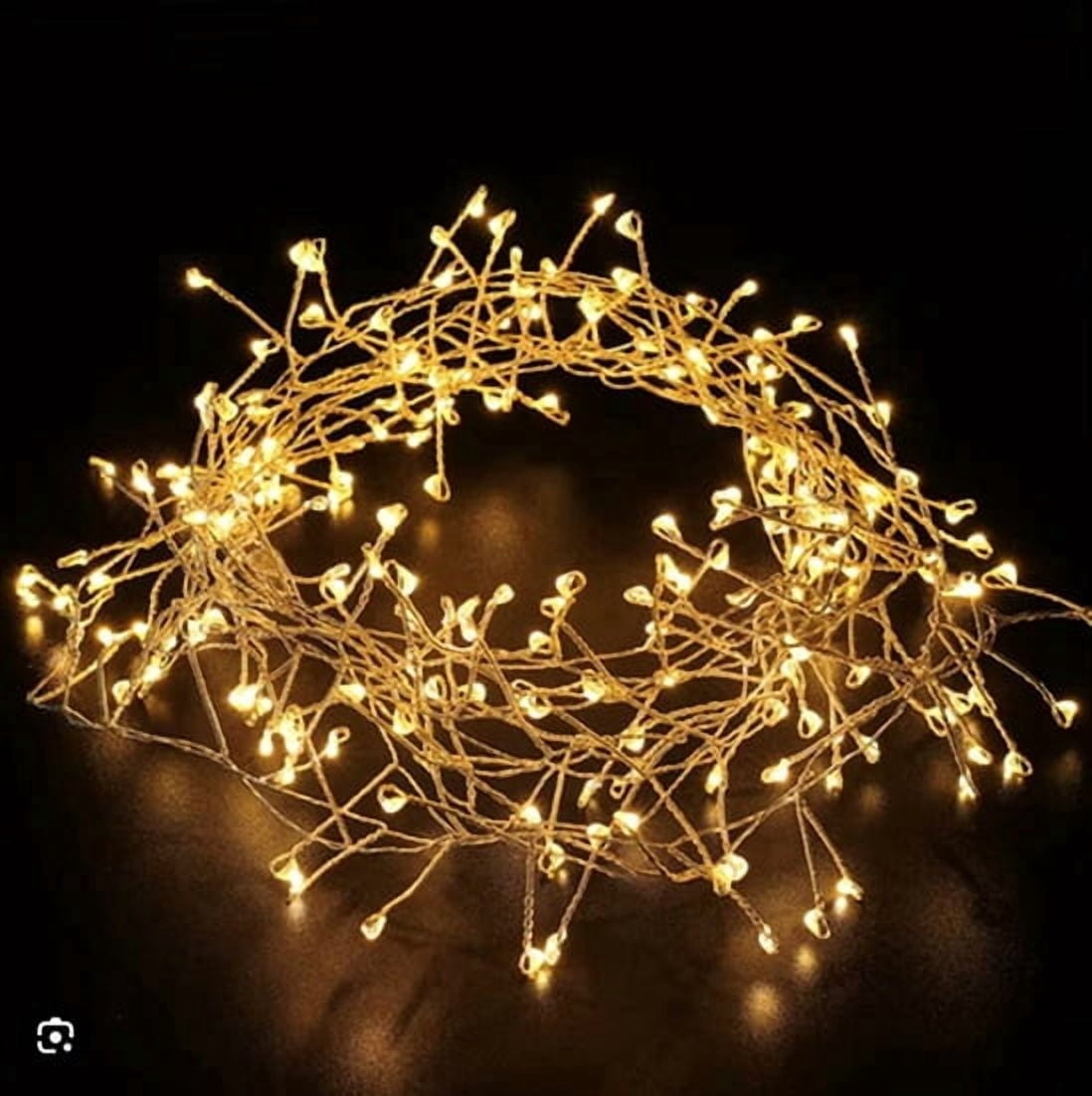 Indoor/Outdoor 500-Count LED Random Twinkle Micro Dot Christmas String Lights, Warm White, Silver Wire, 29.5', by Holiday Time