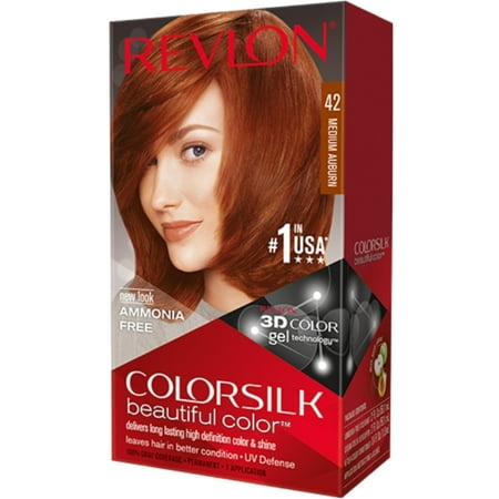 Revlon ColorSilk Hair Color, 42 Medium Auburn 1 (Best Colors For Auburn Hair)