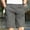 Gray, variant on EchfiProm Summer Shorts for Men 2024 Green Zipper Button Solid Color Straight Leg Workout Shorts 4XL