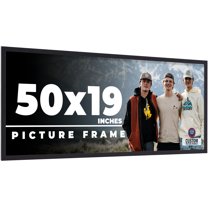 50x11 Frame Black Solid Wood Picture Frame | 0.75 Inch Moulding Width ...