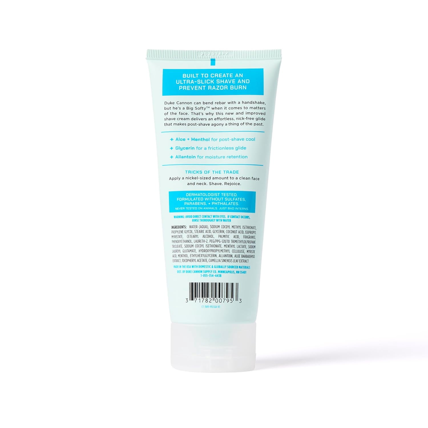 Duke Cannon Supply Co. Big Softy Shaving Cream for Men, 6 fl oz