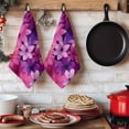 thumbnail image 6 of Watercolor Flowers Kitchen Towels Set of 3, Spring Floral Vintage Pink Purple Absorbent Dish Towels for Kitchen, Microfiber Hand Towel, Quick Drying Tea Towel for Cleaning Decorative Dishcloths, 6 of 7