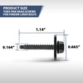 thumbnail image 3 of PIT66 Fender Liner Screw Bolts Fit for 2008-2021 Chevy GMC Buick Cadillac 10pcs, 3 of 10