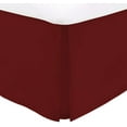 thumbnail image 2 of Box Pleated Split Corner Bed Skirt 15" Inch Drop,800 Thread Count 100% Egyptian Cotton Wrinkle and Fade Resistant Bed Skirt - King Size (78" x 80") Inch Burgundy Solid, 2 of 6