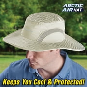 Arctic Hat Cooling Hat, Evaporative Cooling Liner with UV Protection & Breathable Performance Fabric, One Size Fits All Design, Beige, AHAT-CD6