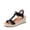 BLACK, variant on Women's Wedge Sandals Open Toe Espadrilles Sandals Comfortable Dress Casual T-strap Platform Wedges with Arch Support for Walking Beach Summer Shoes