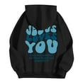 thumbnail image 4 of Womens Essentials Hoodie Letter Print Long Sleeve Hooded Sweatshirt Casual Fall Pullover Sweater Winter Clothes, 4 of 9