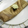 thumbnail image 6 of Balsa Circle 5 Pieces 20" x 20" Gold Crinkle Accordion Taffeta Table Napkins, 6 of 8