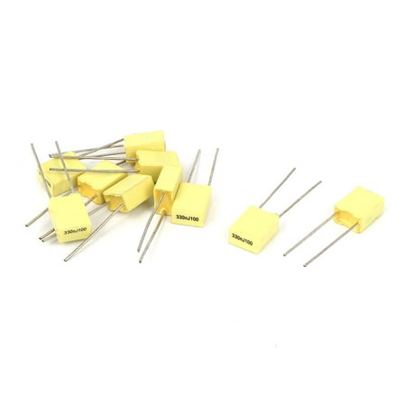 Mfd 100v Radial - 10 Pcs 330NJ100 0.33UF 100V Radial Polyester Film Box Type Correction Capacitors