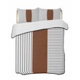 thumbnail image 2 of Quilts Twin Size, Black Striped Geometric Soft Comforter Bedding Set for Bed, Modern Boho Brown Lightweight Quilted Bedspread with Pillow Cover(2 Pieces) for All Season, 68x86 Inch, 2 of 6