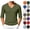 Army Green, variant on Men V Neck Mesh Long Sleeve T-Shirt, Breathable Waffle Knit Pullover Top, Slim Fit Solid Color Casual Base Layer Shirt For Daily Wear Army Green