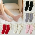 thumbnail image 3 of 6Pairs Women Ladies Soft Fluffy Bed Socks Winter Warm Lounge Slipper Fleece Sock, 3 of 6