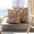 thumbnail image 6 of LALILO Throw Pillow Covers Ornate Damask Paisley Antique Batik Cushion Cover 18" x 18", 2 Pack, 6 of 6