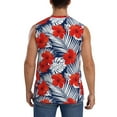 thumbnail image 4 of Goofa Leaves And Flowers Printed Men's Sleeveless T-Shirt - Athletic Gym Workout Tank Top for Men - Moisture-Wicking, UPF 30+ Quick-Dry Muscle Tee-X-Large, 4 of 8
