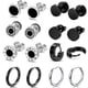 thumbnail image 2 of Juego de pendientes de acero inoxidable Juego de pendientes negros para hombre Juego de moda múltiple, 2 of 6