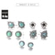 thumbnail image 3 of Pendientes para mujer, regalos para mujer, 5 pares de elegantes pendientes de turquesa, pendientes, joyería, pendientes de moda., 3 of 4