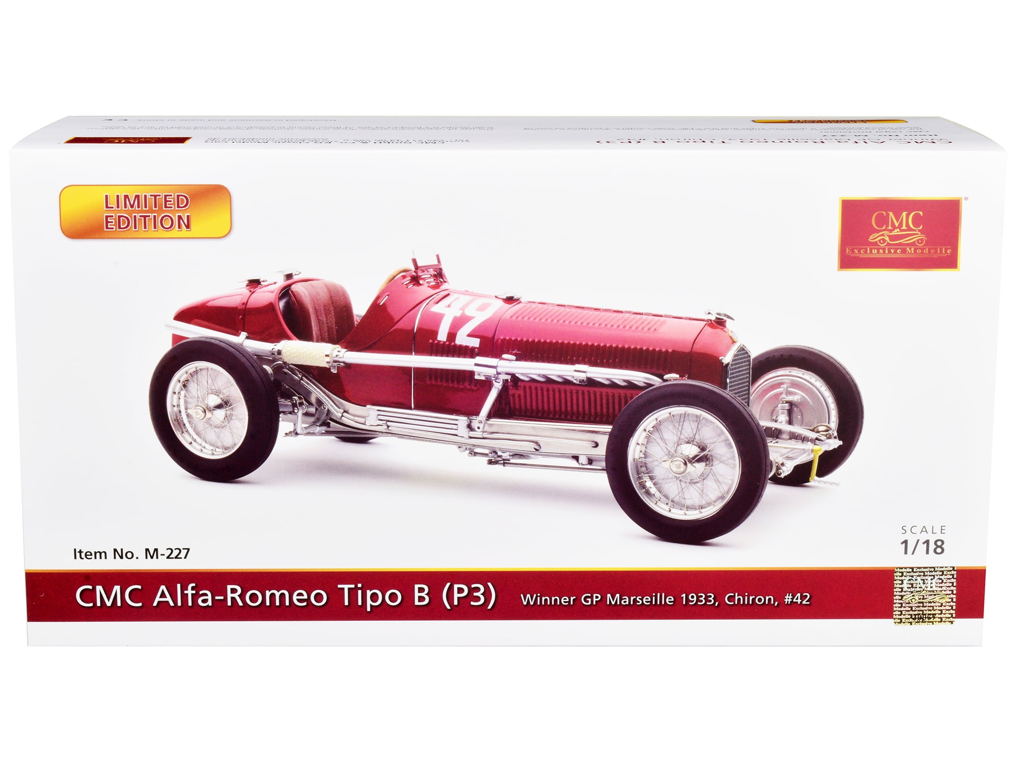 Alfa Romeo Tipo B (P3) #42 Louis Chiron Winner 