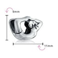 thumbnail image 4 of Bling Jewelry Womens Set of 2 Black White Yin Yang Yogi Gymnastics Yoga Pose Charm Bead Enamel Silver, 4 of 5