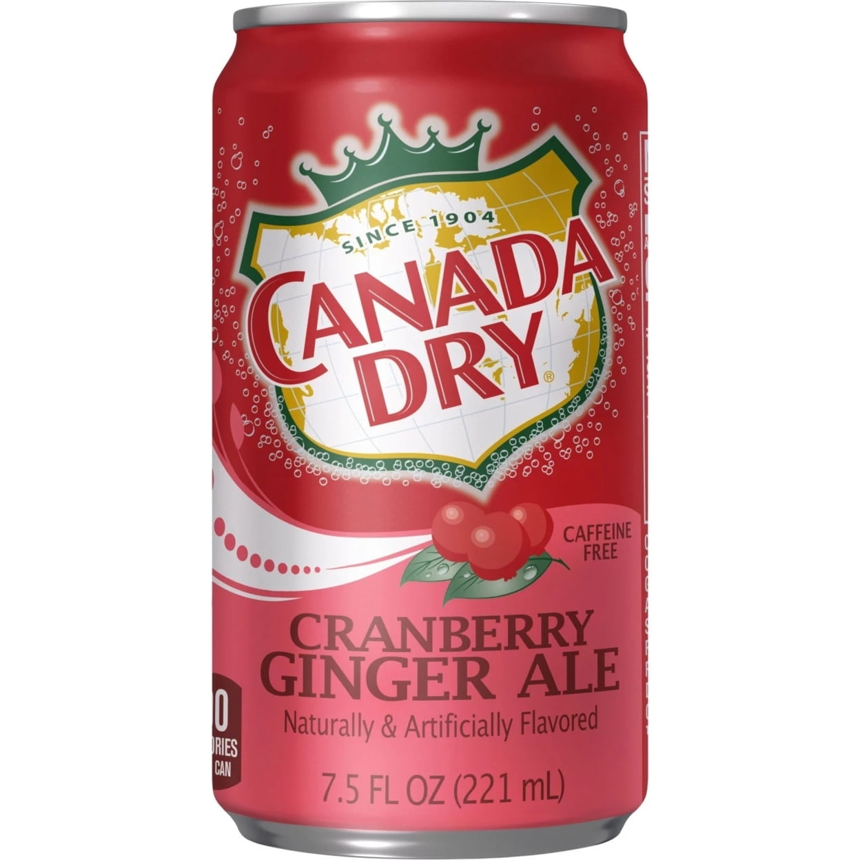 Canada Dry Cranberry Ginger Ale Soda Mini Cans, 7.5 Fluid Ounce (Pack of 30)
