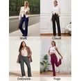 thumbnail image 5 of Sexy Dance Women Dress Lounge Pants Business Elastic Waist Casual Stretch Work Trousers Slacks with 4 Pockets, 5 of 12