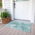 thumbnail image 6 of Addison Rugs Chantille Indoor/Outdoor Transitional Geometric Teal Washable Rectangle Rug, 1'8" x 2'6", 6 of 6