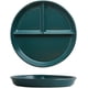 thumbnail image 1 of Platos divididos de cerámica verde oscuro, plato con compartimentos, platos llanos para dieta para adultos, platos para servir mesa, platos para ensalada, 1 of 5