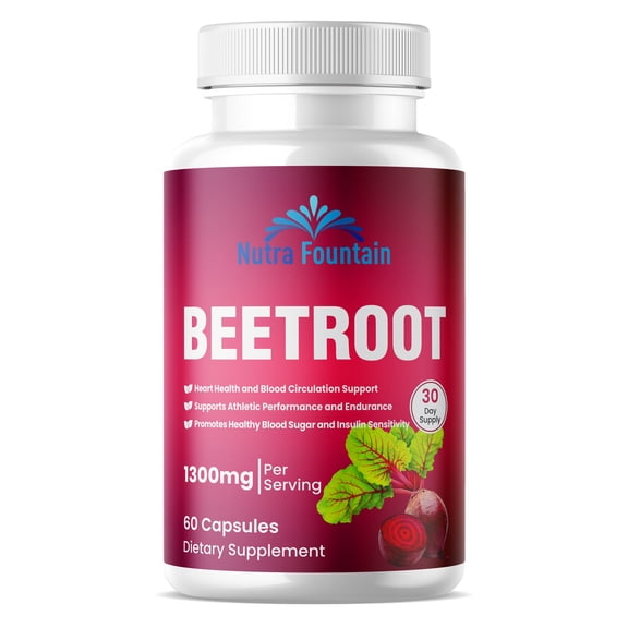 Beetroot Capsules for Heart and Blood Pressure Support (60 capsules)