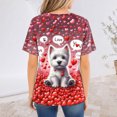 thumbnail image 5 of Jowamay Valentines Day Shirts for Women V Neck Animal Fashion Casual Tee Shirts Funny Summer Tops for Holiday, 5 of 6