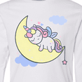 thumbnail image 4 of Inktastic Unicorn Moon Long Sleeve Youth T-Shirt, 4 of 5