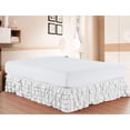 thumbnail image 2 of Elegant Comfort Elegant Comfort 1500 Series Microfiber Multi-Ruffle Bed Skirt, Wrinkle and Fade Resistant, 15-Inch Drop, Twin, White, 2 of 4