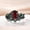 14K Black Gold Vermeil, variant on Oval Cut Red Garnet Engagement Ring Set in 14K Black Gold Vermeil – Vintage Leaf Vine Bridal Ring with Green Accent Stones – January Birthstone Ring for Women