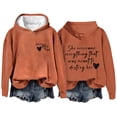 thumbnail image 2 of Ounisa Women's Fall Winter Print Front Back Hooded Long Sleeve Sweatshirt Top Soft Breathable Lightweight Cozy Pullover, 2 of 6