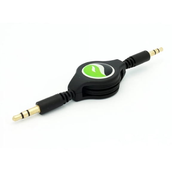 Retractable Aux Cable Car Stereo Wire Audio Speaker Cord 3.5mm Aux-in Adapter Auxiliary [Black] YOV for Samsung Galaxy NotePRO 12.2 On5 Prevail LTE S4, S5 Active, Mini Sport (SM-G860P) S6 Active S906L