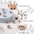 thumbnail image 3 of U8MO 18pc Crown Rondelle Alloy Crystal Rhinestone European Large Hole Beads 10~11.5mm, 3 of 7