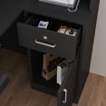 thumbnail image 2 of OXYLIFE Bureau d'Accueil en L avec Tiroir - Noir - 55,9 Pouces pour Bureau/salon, 2 of 5