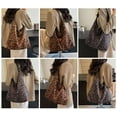 thumbnail image 6 of for Women Cheetah Purse Brown Vintage Hobo Large Capacity Work Tote Bag, 6 of 7
