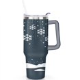 thumbnail image 2 of Christmas 40 Oz Tumbler with Handle Lid and Straw Stainless Steel Double Walled Vacuum Insulated Cup Merry Christmas Gifts Tumbler for Women Men Friends Outdoor Indoor, 2 of 6